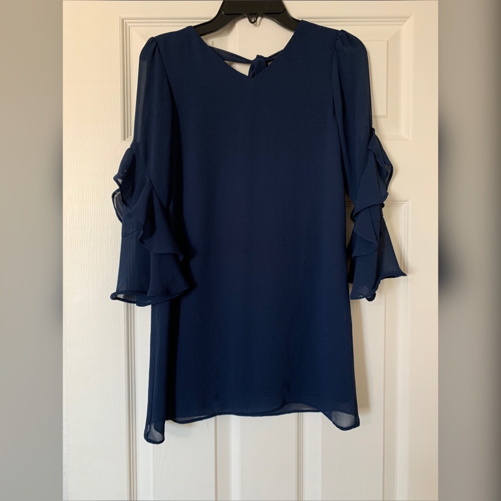 Girls Navy Blue Evening Dress